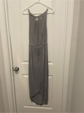 CAbi Striped Black and White Maxi Dress - Casual Sleeveless